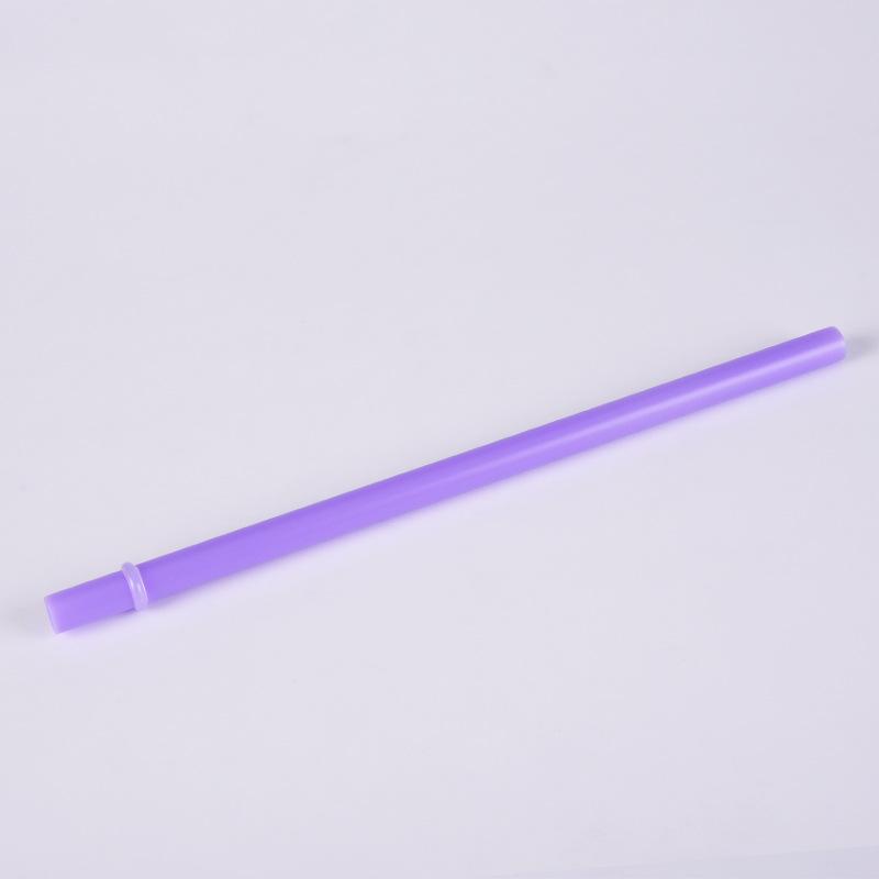 12Mm Aperture Straw Multi-Color Solid Color Plastic Cup Accessories Pp Straw Non-Disposable Straw With Ring