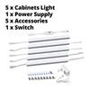 Stepless Dimming Touch Swith LED Light Kitchen Lighting 30cm/40cm/50cm LED Strip Bar Lights Aluminum Tube For Kitchen Bedroom Cabinet Lights EU Plug