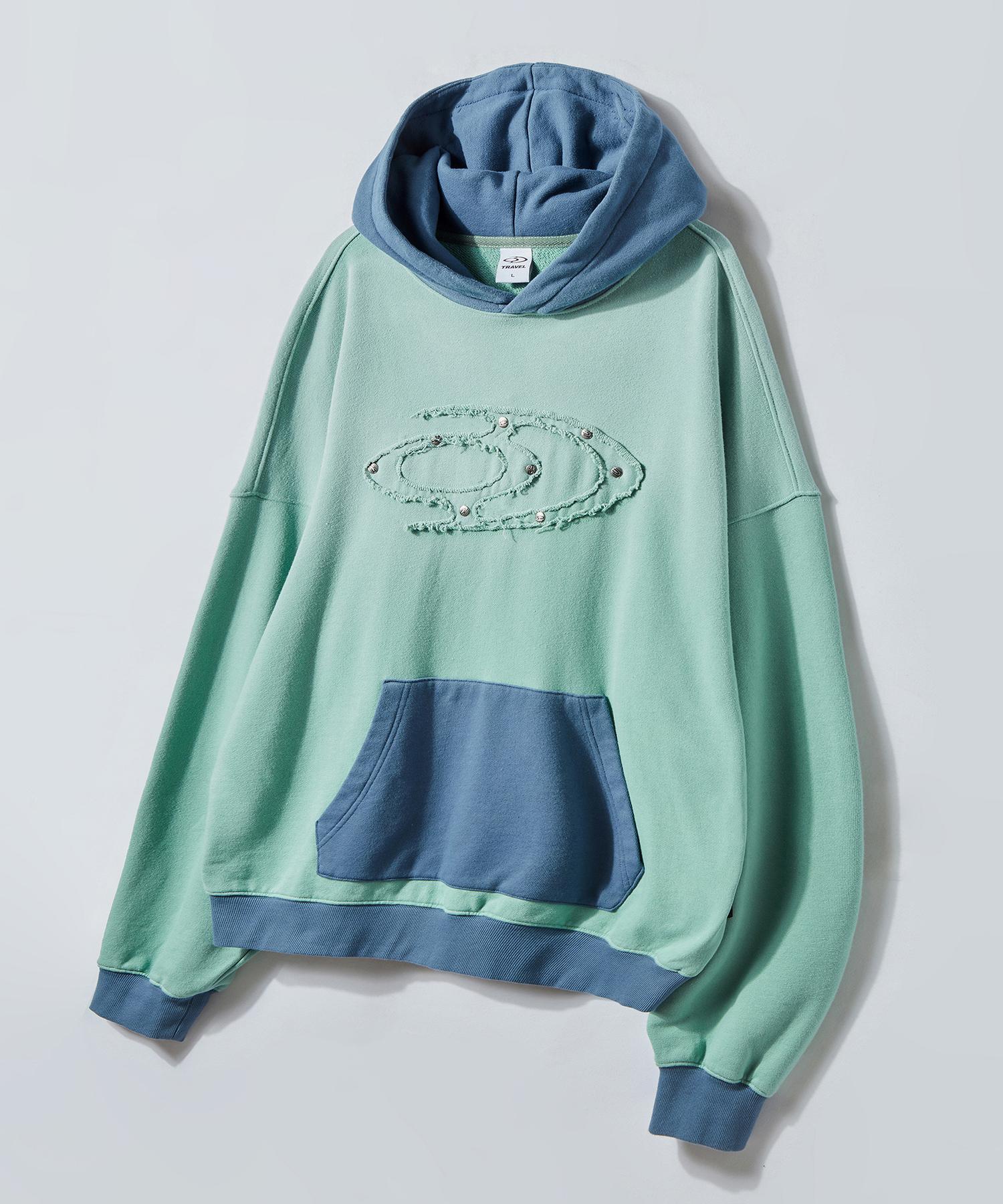 Travel Logo Applique Hoodie Mint Mint/Medium