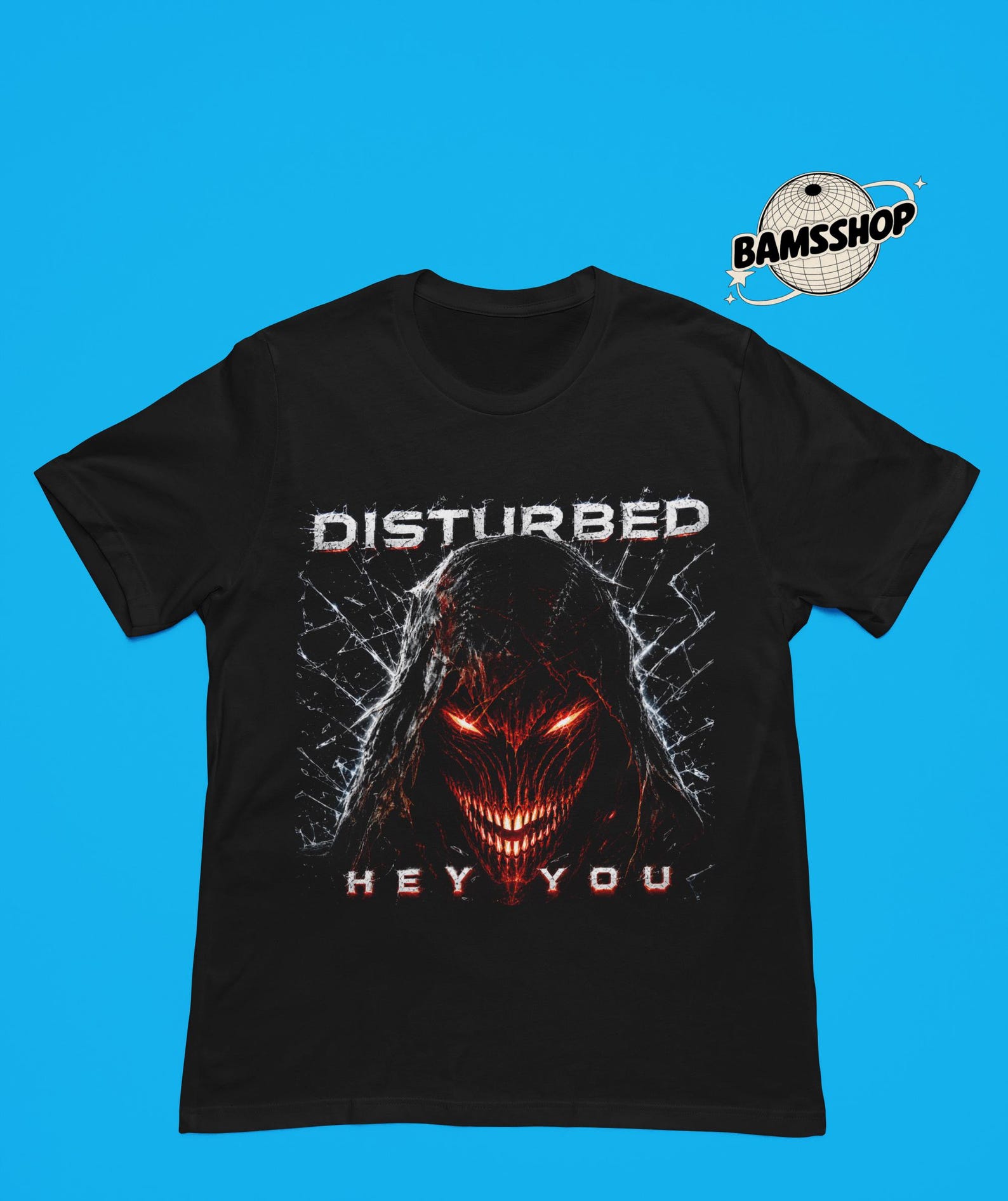 Disturbed T-Shirt, Indestructible Album Hey You Tee, Vintage Heavy Metal Concert Top, GifT-Shirt, Clothing 4XL