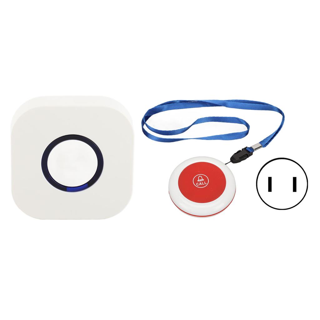 Wireless Caregiver Pager 4 Level Volume Rainproof SOS Alert Button Nurse Call System for Hospital Restaurant