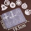 DIY Christmas Series Round Silicone Mold Handmade Christmas Tree Bell Snowflake Plaster Resin Jewelry Pendant Craft Molds