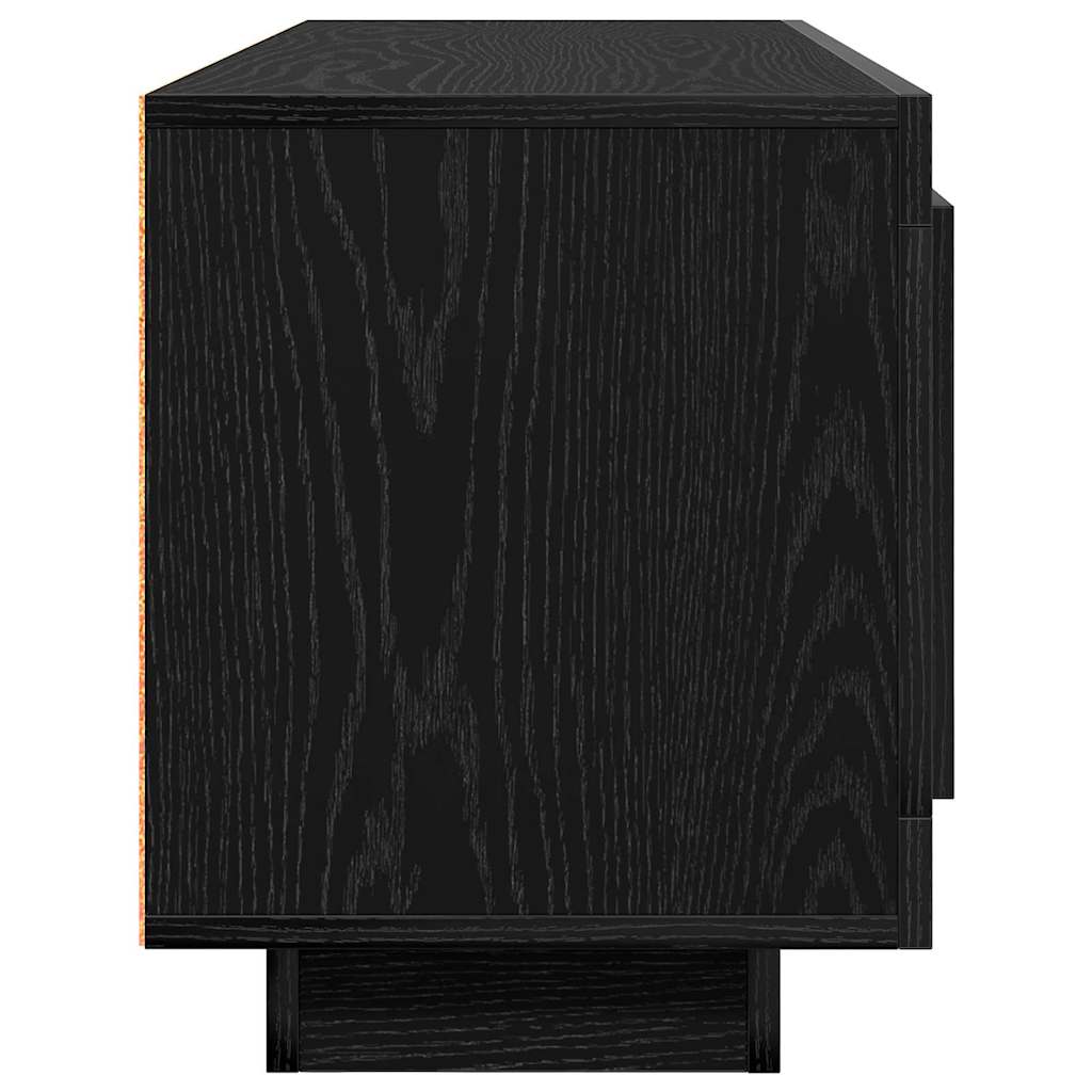 TV Cabinet Black Oak Effect 102 x 35 x 45 cm Engineered Wood