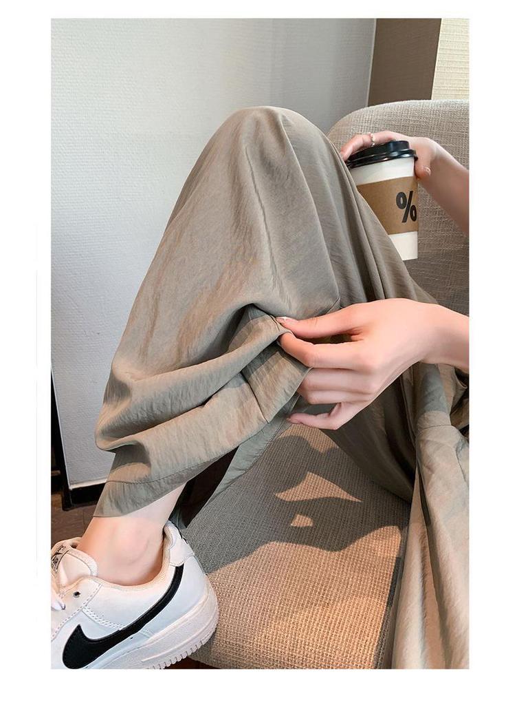 Women's Retro High-Waist Wide-Leg Pleated Pants - Summer Casual Loose Fit
