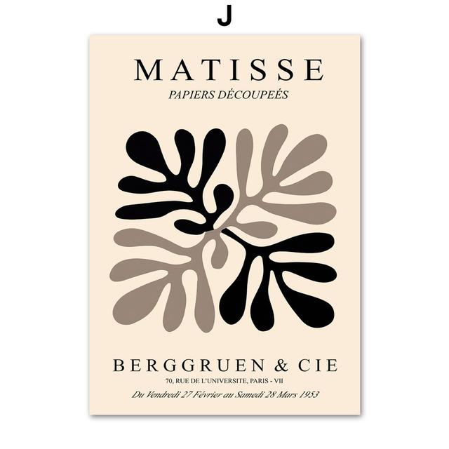 Matisse Colorful Coral Shapes Wall Art Canvas Painting Nordic Posters And Prints Abstract Wall Pictures For Living Room Decor