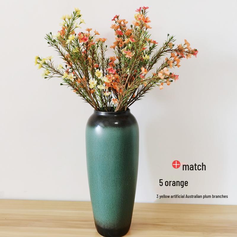 

American Retro Ceramic Vase for Living Room Decoration - Light Luxury Floral Arrangement Ornament