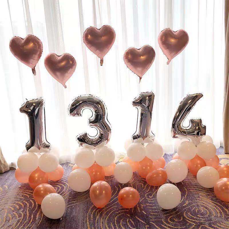 Honeymoon Room Wedding Scene Decor Set: Love Letter Balloons & Transparent Boxes