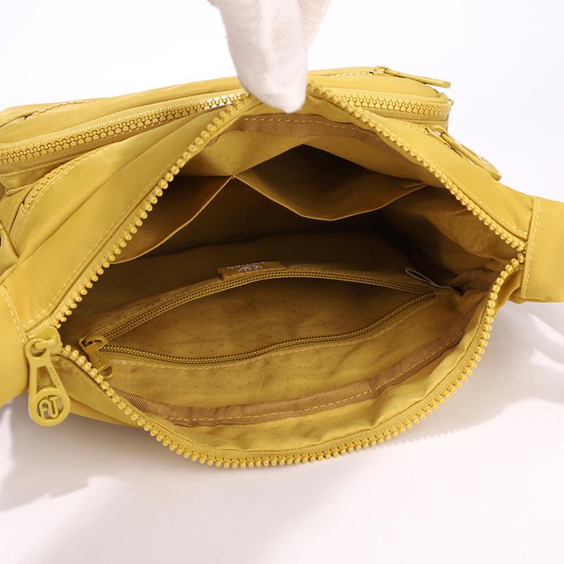 Women Multi Pocket Nylon Crossbody Bag Lightweight Shoulder Handbag Travel Purse