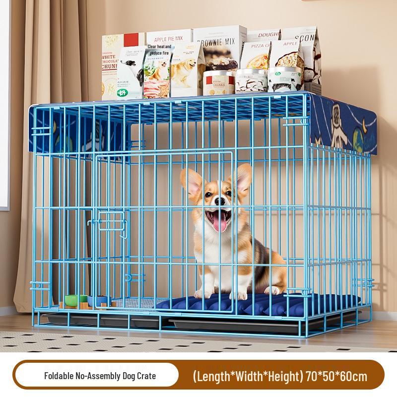Indoor Pet Cage with Toilet for Small to Medium Dogs & Cats