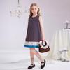 ASK JUNIOR Girls' Summer Plaid Sleeveless A-line Dress