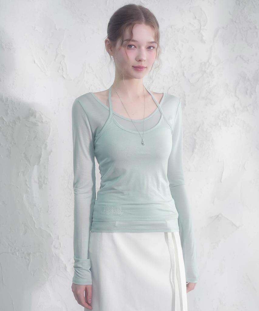 VIVACIOUS Brin See-Through Round Neck Tee_6 Colors