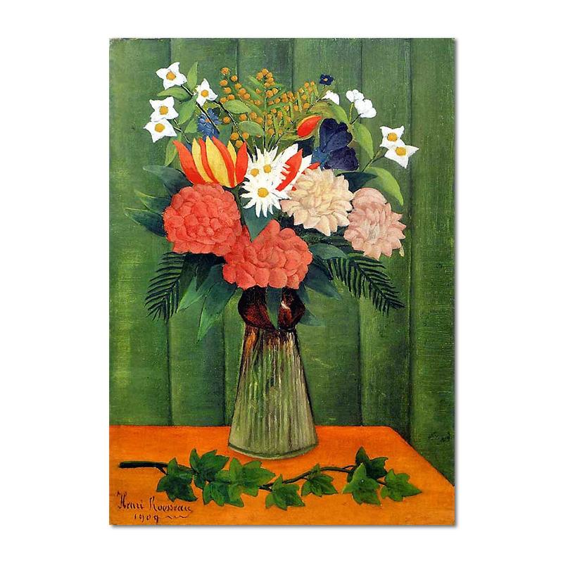 

Анри Руссо, классическая ваза с цветами, постер, букет цветов, холст, живопись, настенные художественные фотографии, современные принты, домашний декор 21x30cm No Frame