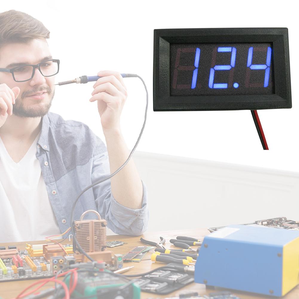 DC4.5V-30V Mini Voltage Tester LED Display 0.56 Inch Voltage Panel Meter Voltage Gauge for 6V 12V Electromobile Motorcycle Car