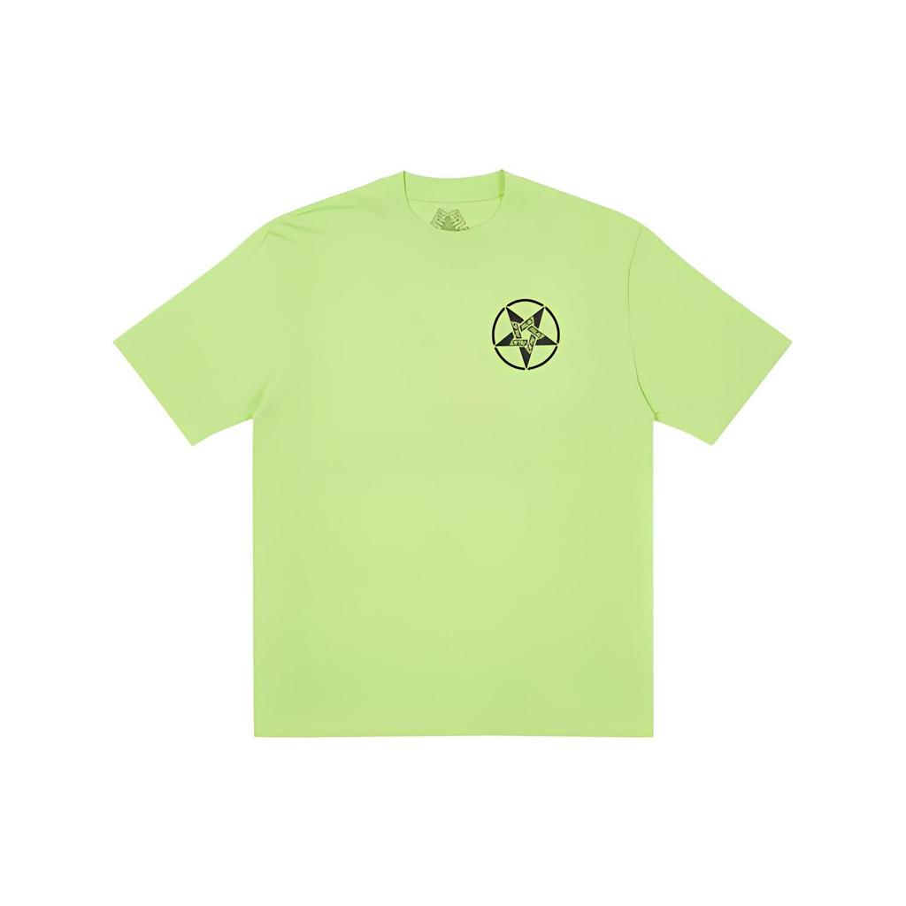 Palace FW21 Calm It Mosher T-Shirt Pentagram Logo Print Crew Neck Short Sleeve T-Shirt Unisex T-Shirts Green P2TS024