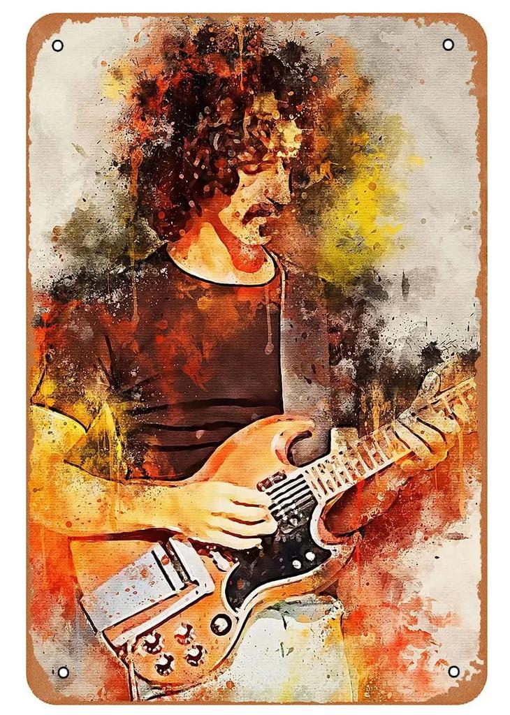 Rock Guitar Vintage Tin Sign Music Poster Wall Plaque Retro Tinplate Crafts Decor for Bar Garage Club Night Rock Party