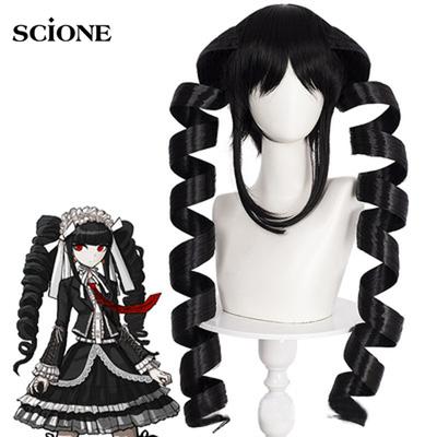 Anime Hair DanganRonpa Yasuhiro Taeko Cosplay Wigs Woman Wig Celestia Ludenberg Gambling Girl Lolita School  Zentai Wigs
