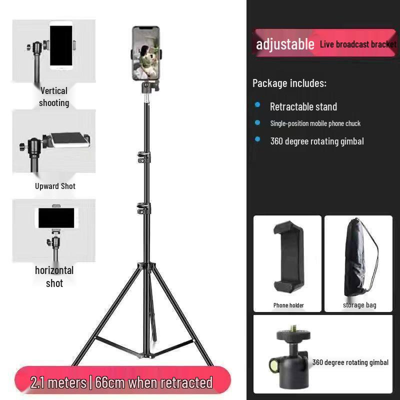 360° Rotating Mobile Live Streaming Selfie Tripod Stand