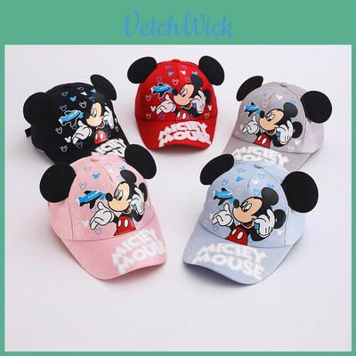 Kreslená dětská baseballová čepice Mickey Mouse z prodyšného polyesteru pro letní venkovní hru