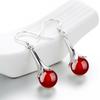 Women's Retro Korean Style Agate Tassel Earrings - Silver-Plated, Medium to Long