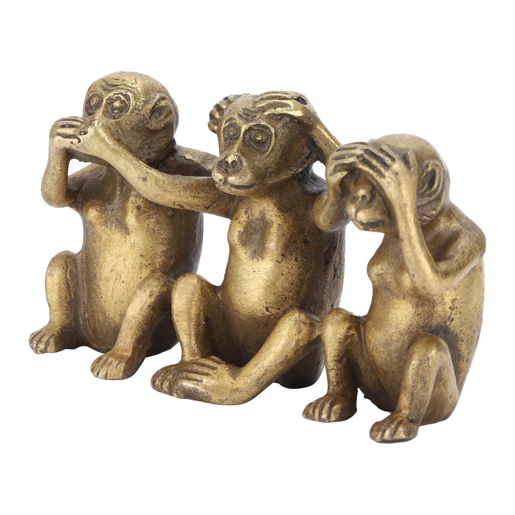 Wise Monkey Statues HearNo Evil SeeNo Evil SpeakNo Evil Monkey Ornaments for Home Office Decorations
