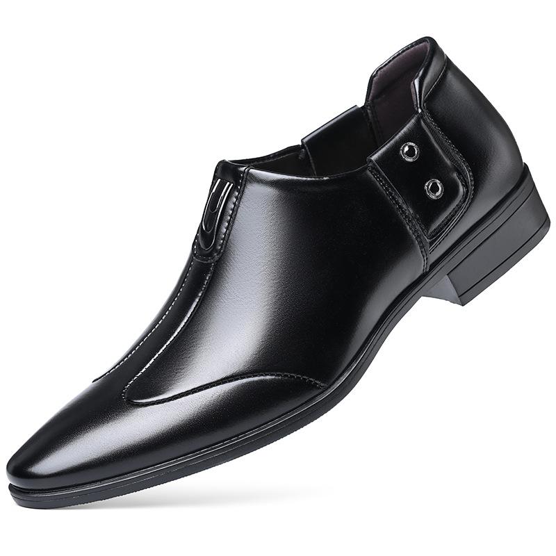 Men s Leather Shoes Four Seasons Soft Leather Soft Sole Casual Shoes Trend Brock Men s Shoes Size 38 чёрный