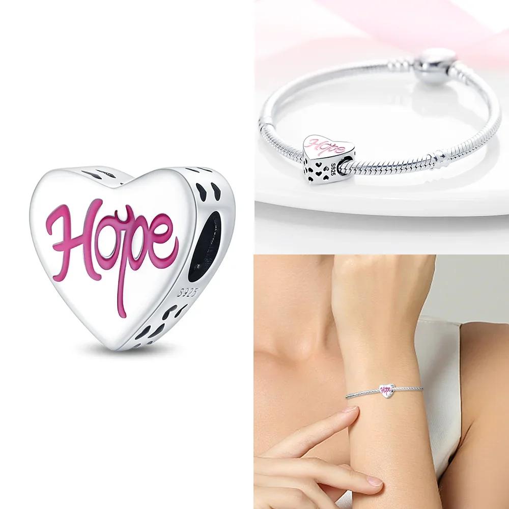 Charms Copper Zircon Forever Love Heart Sweethearts Life Charms Fit Bracelet Bracelet Beads Making For Lovers Accessory