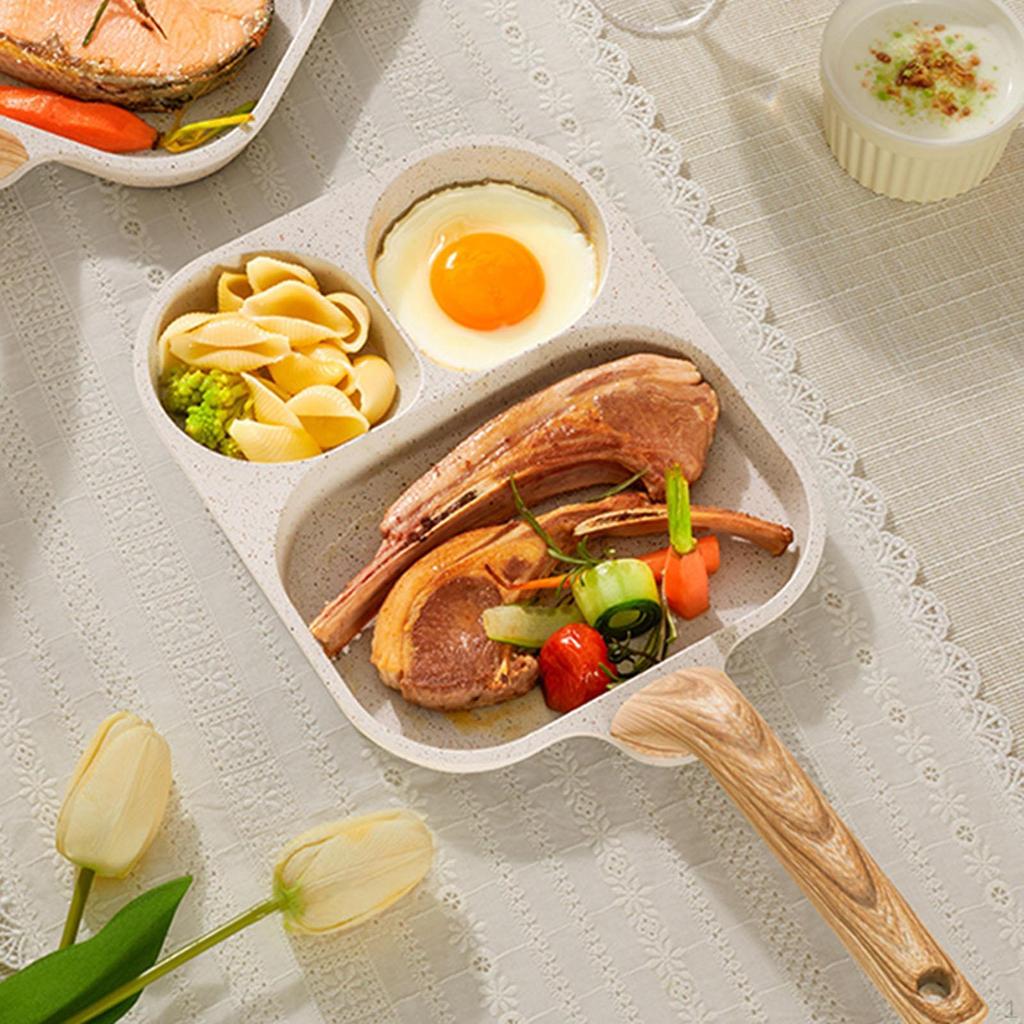3 Cup Egg Frying Pan Nonstick with Handle Kitchen Cooking Tool Cooker