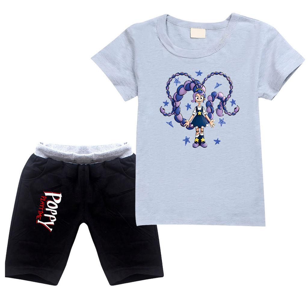 4140  Kids Girls Lily Lovebraids Printed Round Neck Short Sleeves Top Shorts Tracksuit Sets