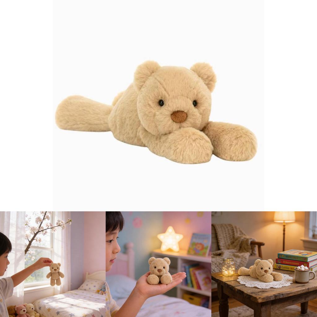 Mini Bear Plush Toy With Fiber Cotton Filling For Kid Gift And Holiday Decor