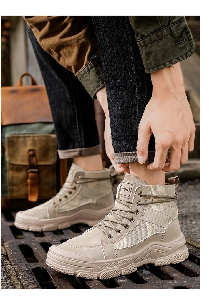 Men's Non-Slip Wear-Resistant High-Top Martin Boots: Autumn Sports & Casual Work Shoes