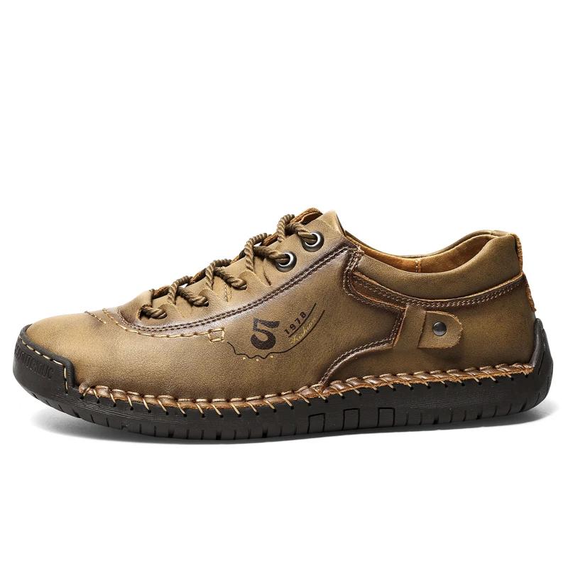 New Men Leather Casual Shoes Outdoor Comfortable High Quality Fashion Soft Homme Classic Ankle Non-slip Flats Moccasin Trend