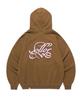 Cavish Damaged Applique Zip Up Hoodie Brown(Cv2Efum481A)