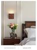 Mid-Century Solid Walnut Wall Lamp: Full Spectrum Eye Protection for Bedroom or Stairway