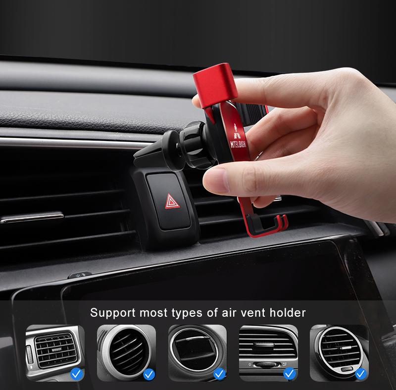 1 Stück Auto Handyhalter Schwerkraftsensor Lüftungsschlitz Halter Zubehör für Mitsubishi L200 ASX Attrage Eclipse Cross Xpander Outlander