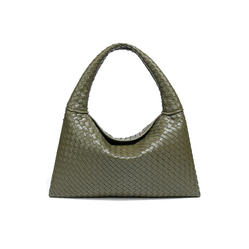 Hand-woven Women's Bag with A High-end Feel, Single-shoulder Underarm Bag, Soft Leather, Versatile and Casual Carrying Bag