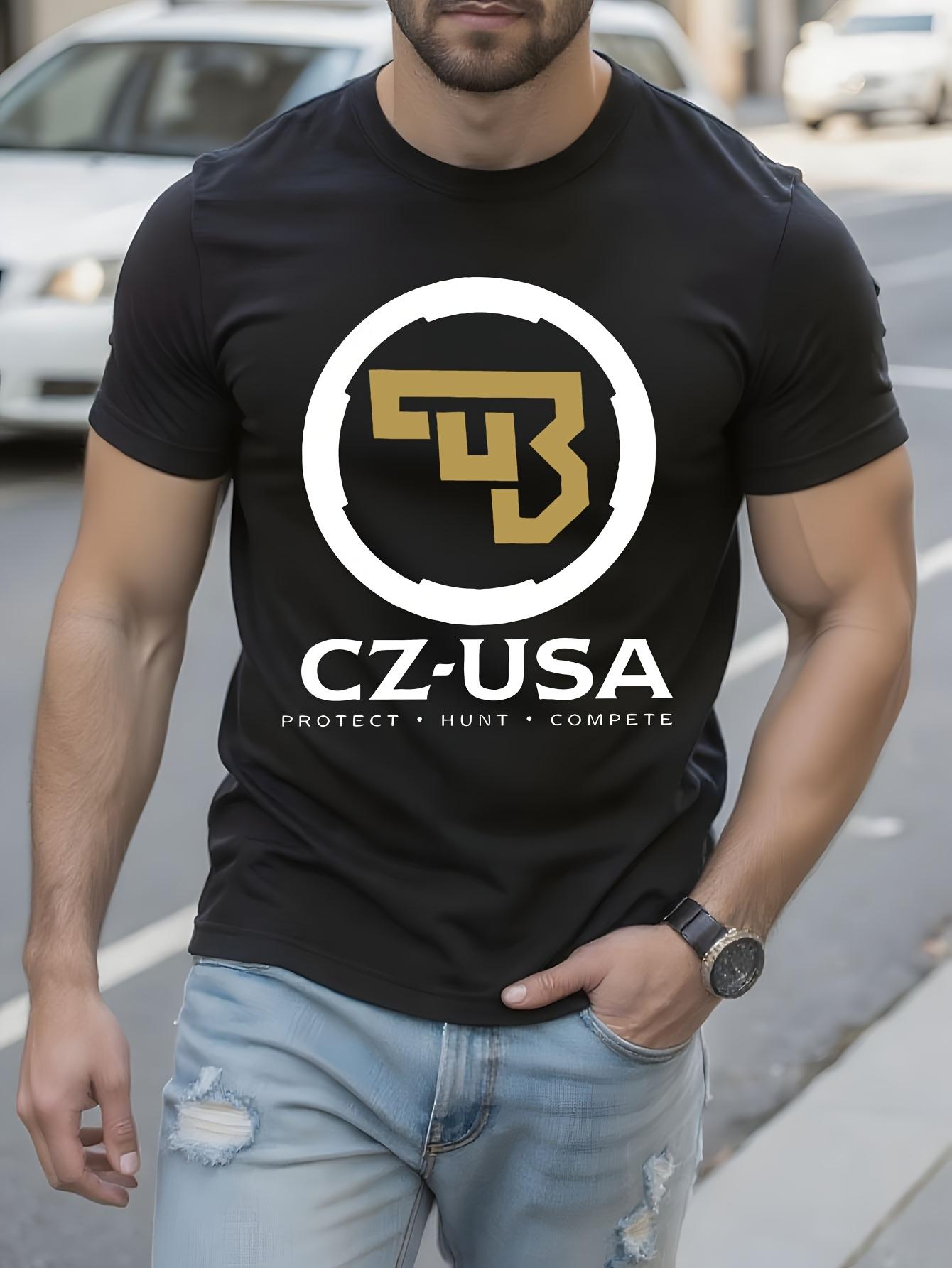 CZ-USA Graphic Tshirt Graphic Tshirt - Black with Bold CZ... XXL