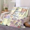 1pc, Duffy and Friends (13) Home Decor Flannel Blanket, Perfect Gift for Bedroom, Living Room, Travel, Camping, Car, Beach, Office Nap, Ideal Sofa Thr