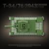 Full crown 100297 Soviet T34/76 medium tank interior armor structure toy for boys, gift set of building blocks