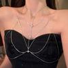 European and American Zircon Jewelry, Chest Chain, Tassel Bra, Multi-layer Layered Chest Chain, Necklace, Personalized, Fashionable and Sexy