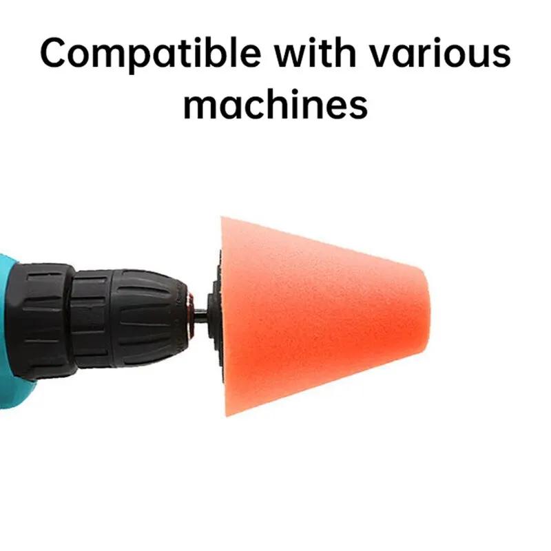 Sponge Polishing Cone Polishing Ball Wheel Car Beauty Waxing Polishing Pad Polishing Buffer Waxing Buffing Pad Car Sealing Glaze