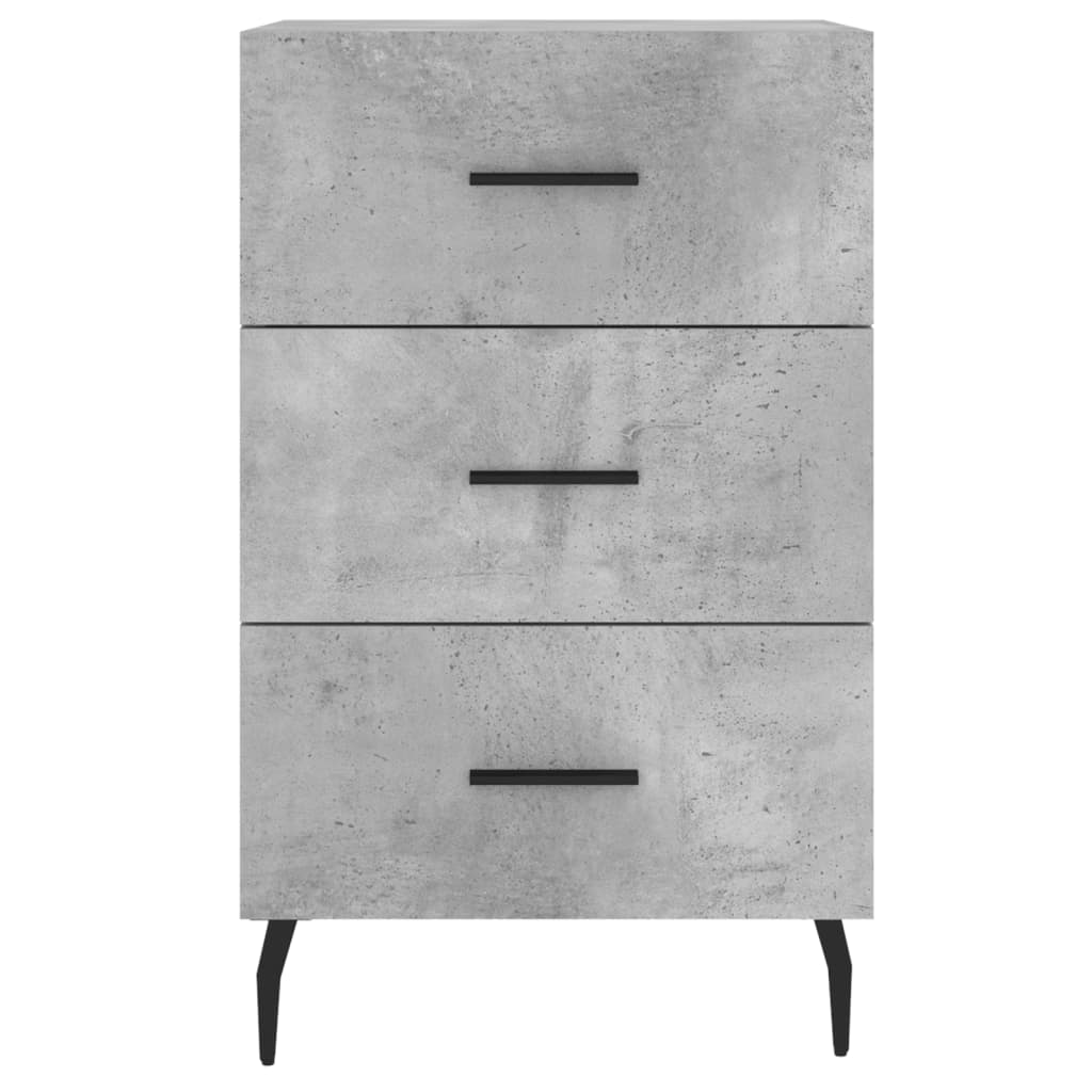 Nightstand, Concrete Gray, 40X40X66 Cm