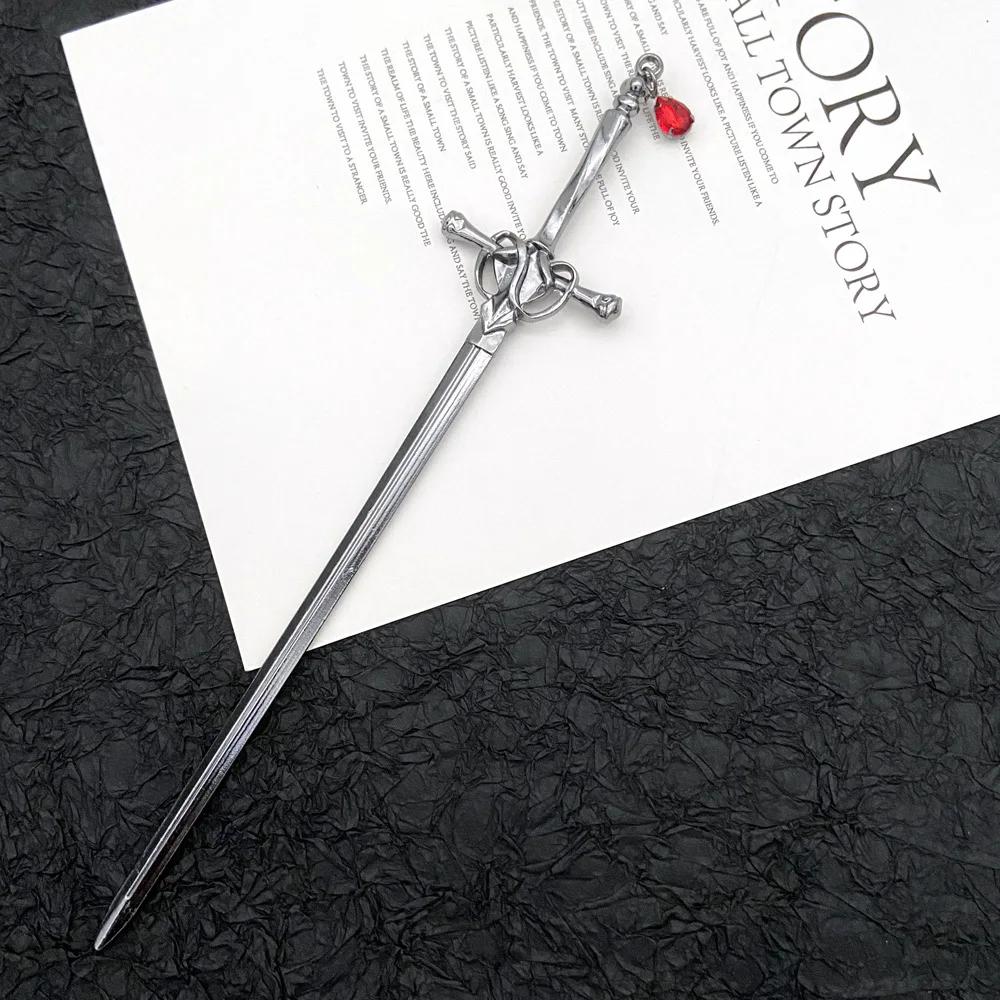 New Punk Metal Sword Hairpin Chinese Simple Hair Sticks for Women Diy Hairstyle Design Tools Accessories Dropshipping