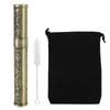 Metal Tube Container Embossed Water Proof Portable Storage Tube for Outdoor Camping Travel Bronze