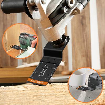 10 Stück Hochkohlenstoffstahl Oszillierendes Sägeblatt 1-3/8 Zoll Multifunktionales Oszillierendes Multitool-Klingen-Set Universell mit geschwungener Kante