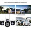 V380 Wireless Home WiFi Camera with Three-Lens, Three-Screen Mobile Remote Monitoring