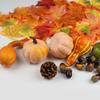 Artificial Pumpkins With Maple Leaves Pinecones Hazelnuts For Halloween Fall Party Decorations Indoor Outdoor