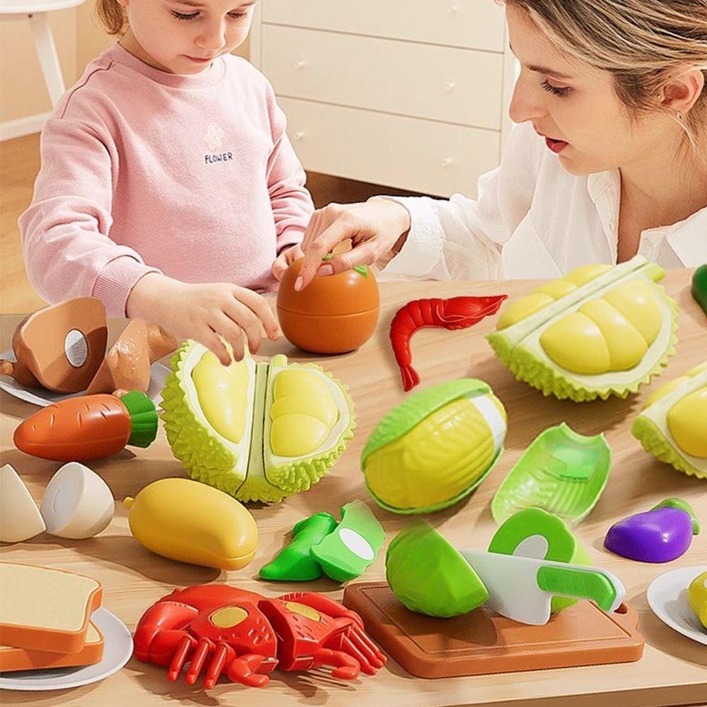 25/32PCS Early Educational Play Food Cutting Toys 25/32PCS Mock Fruit Cutting Toy  Kitchen Role Play
