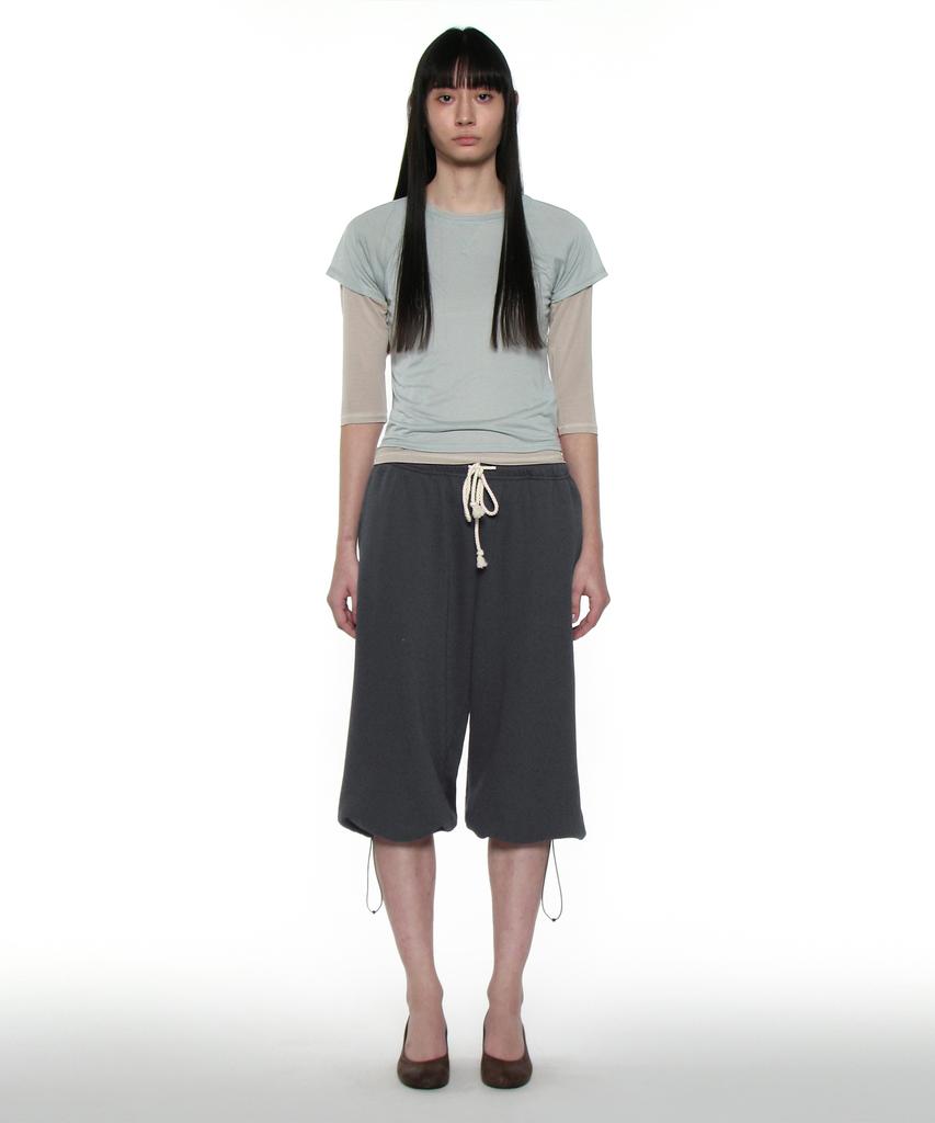 PARTIMENTO WOMEN Pwc Sheer Raglan Stitch Short Sleeve Tee_Mint
