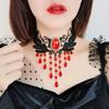 European And American Gothic Lace Collarbone Chain Women's Choker Simple Black Punk Accessory Collar