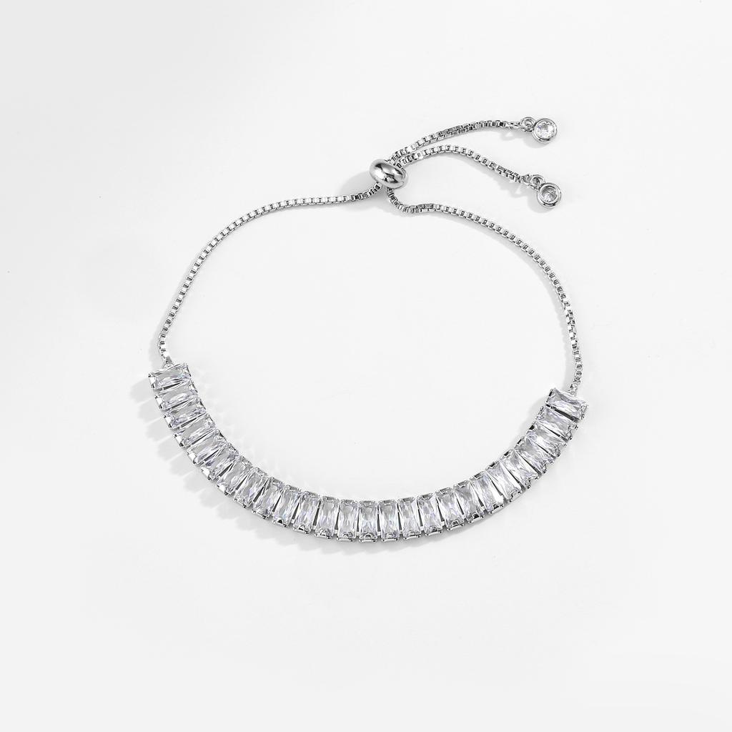18K Vergoldetes Messing Zirkonia Teenie Halskette Armband, Promotion Beat Lady Luxus Bling Zirkonia Choker, Iced Out 3A Zirkon 4MM Halskette